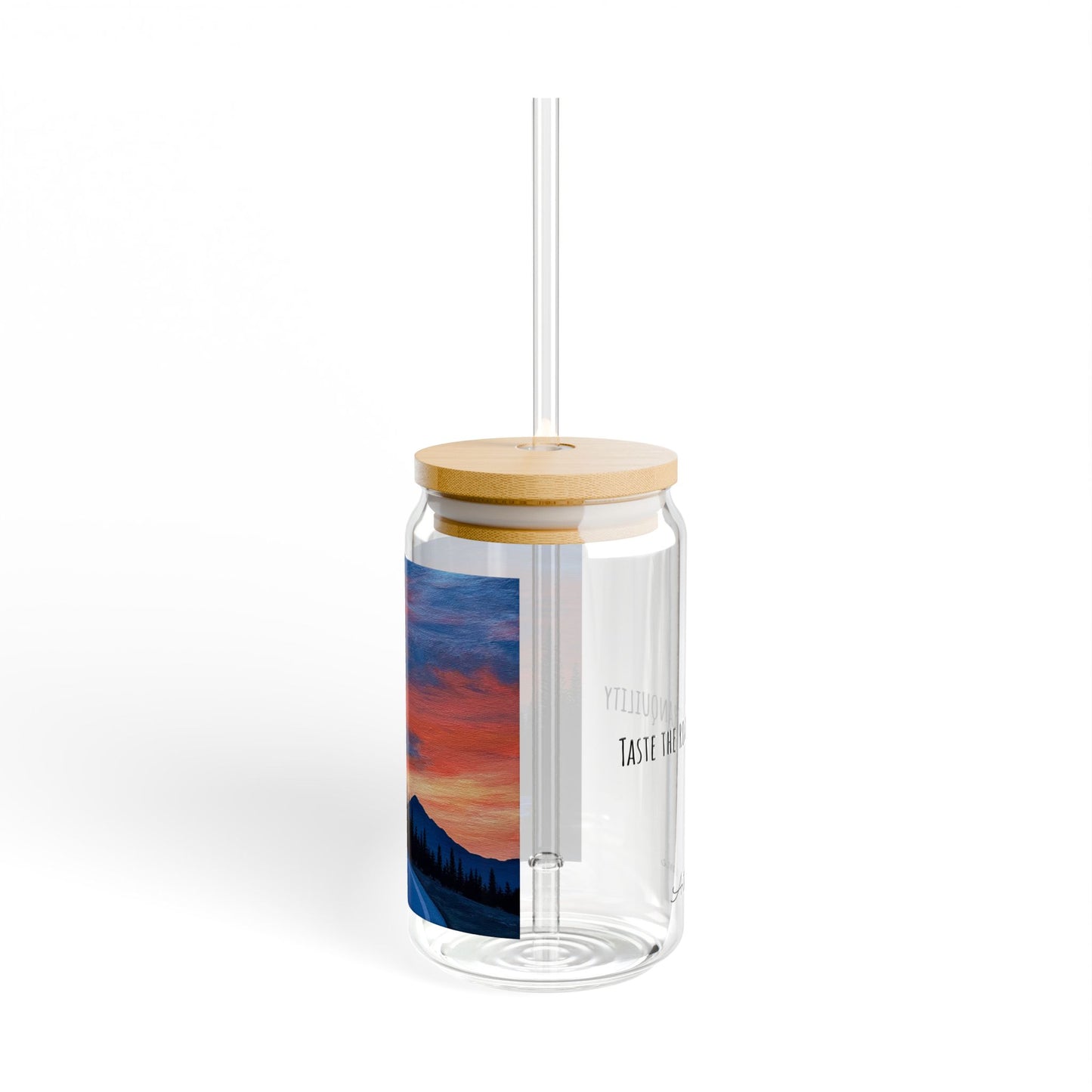 “road to tranquility” Sipper Glass, 16oz