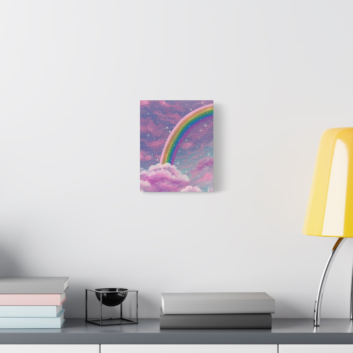 dreamy rainbow and clouds - art print