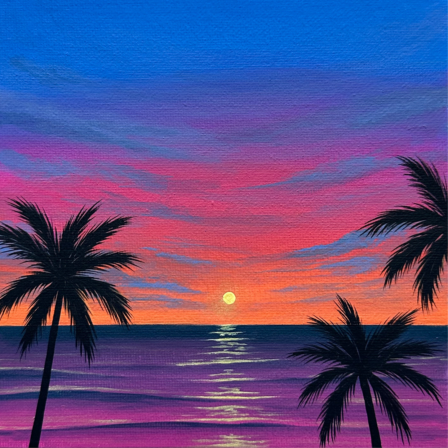 shimmery beach sunset