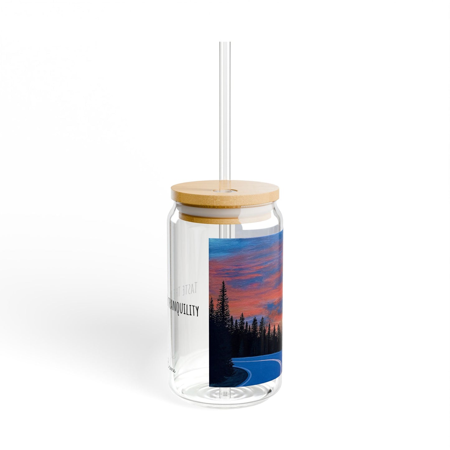 “road to tranquility” Sipper Glass, 16oz