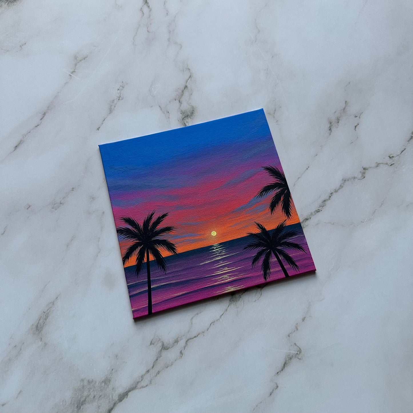shimmery beach sunset