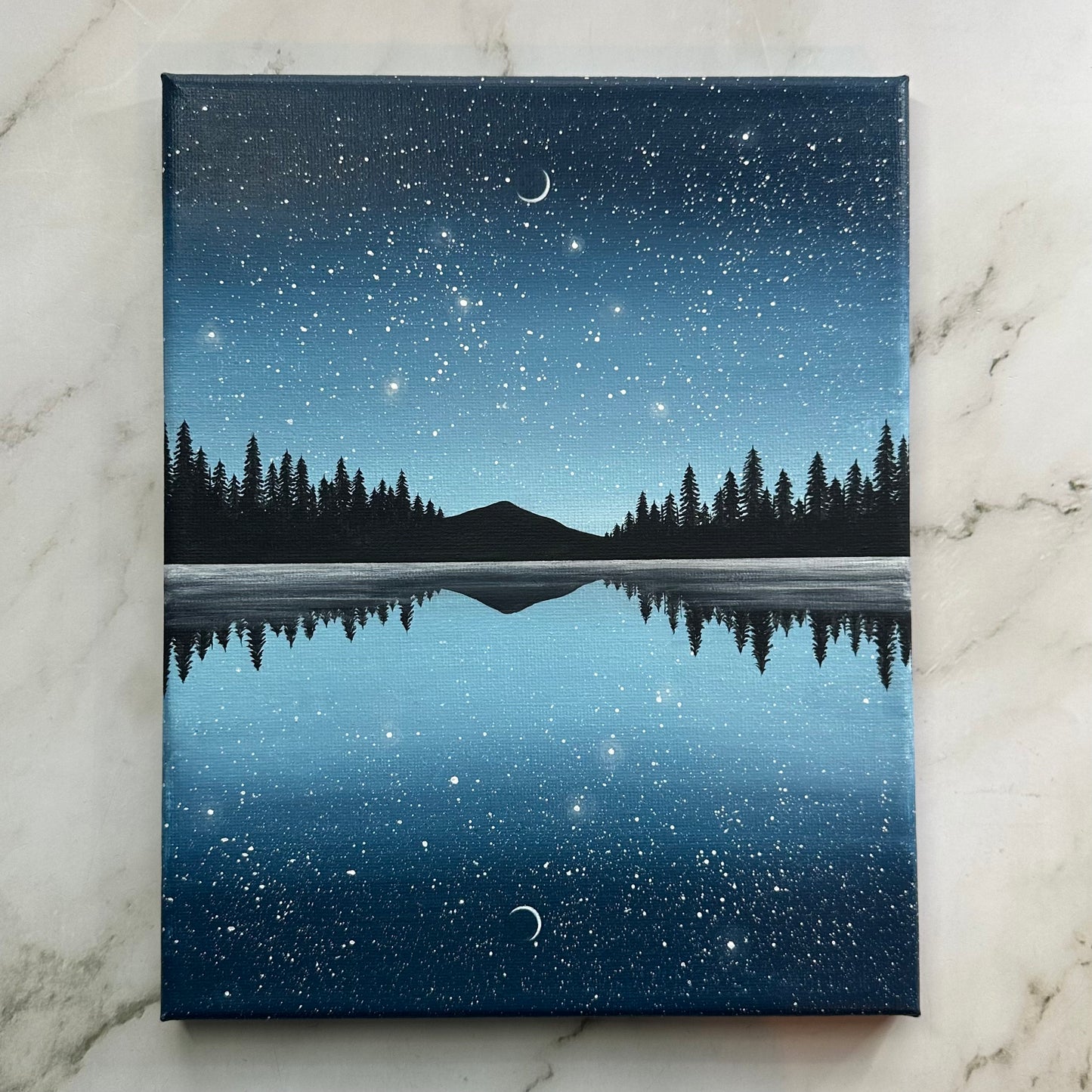 starry blue night sky