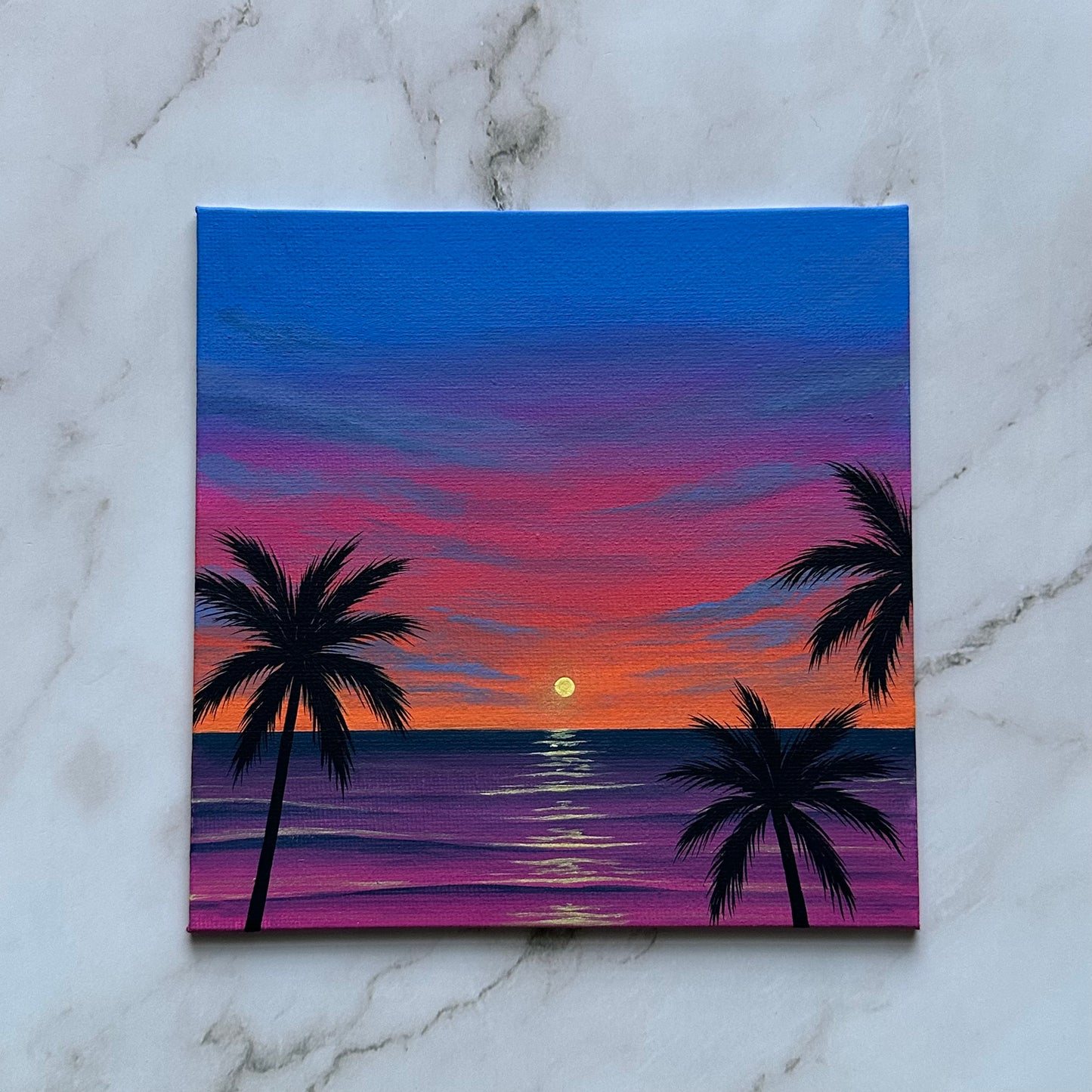 shimmery beach sunset