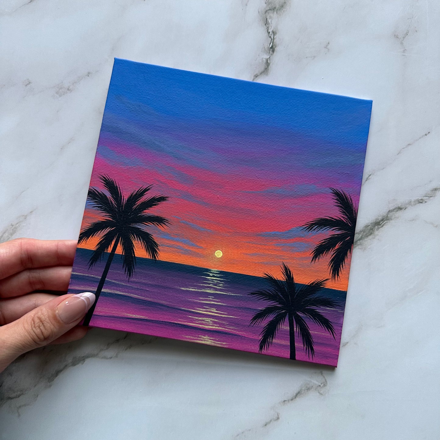 shimmery beach sunset