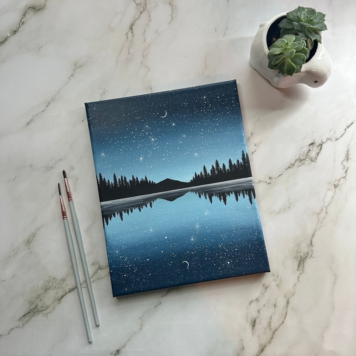 starry blue night sky
