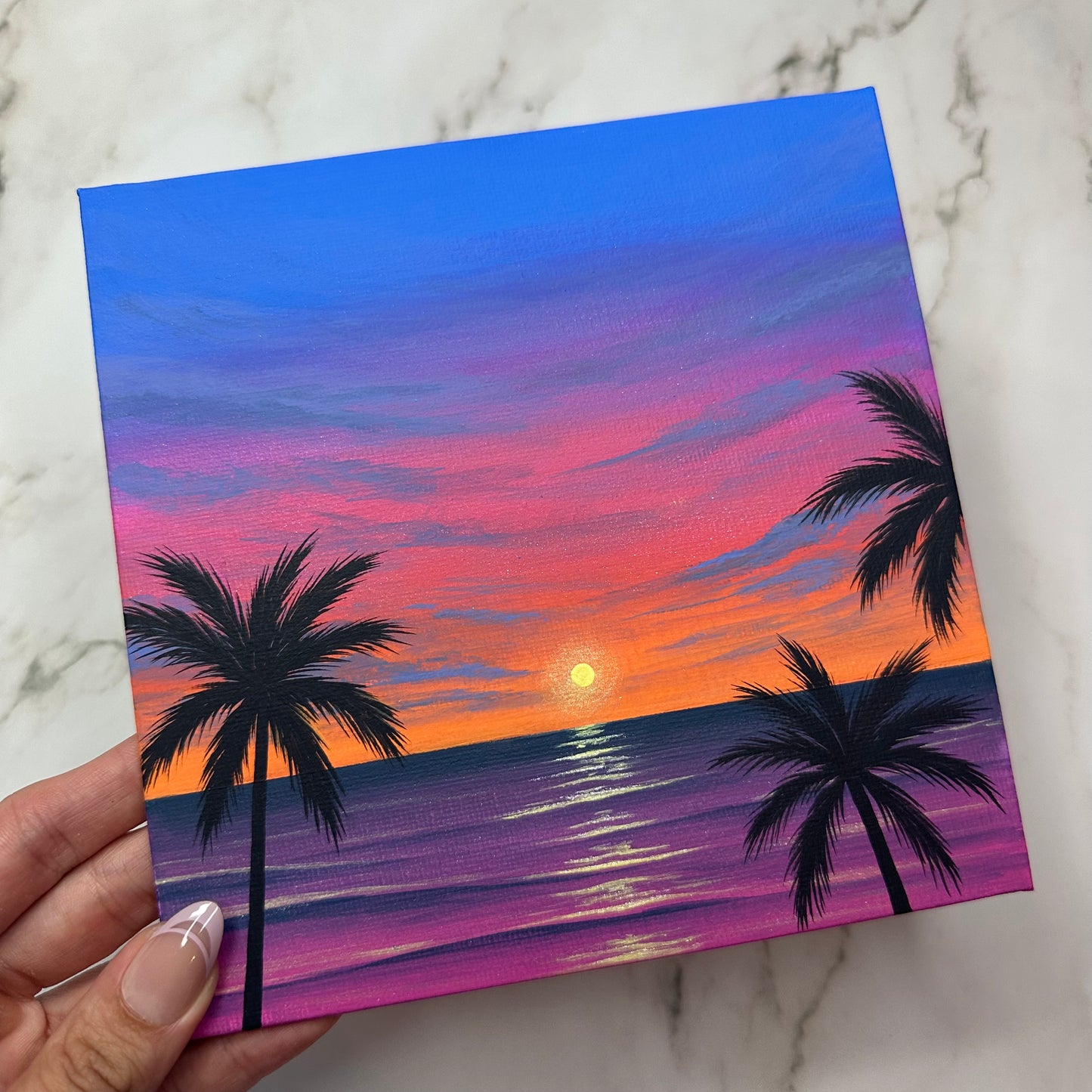 shimmery beach sunset