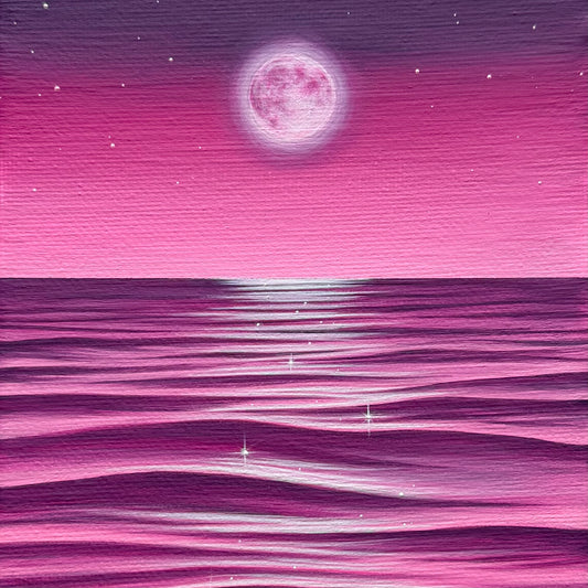 the sea in magenta