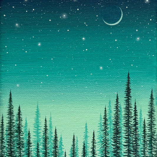 held by a mint sky