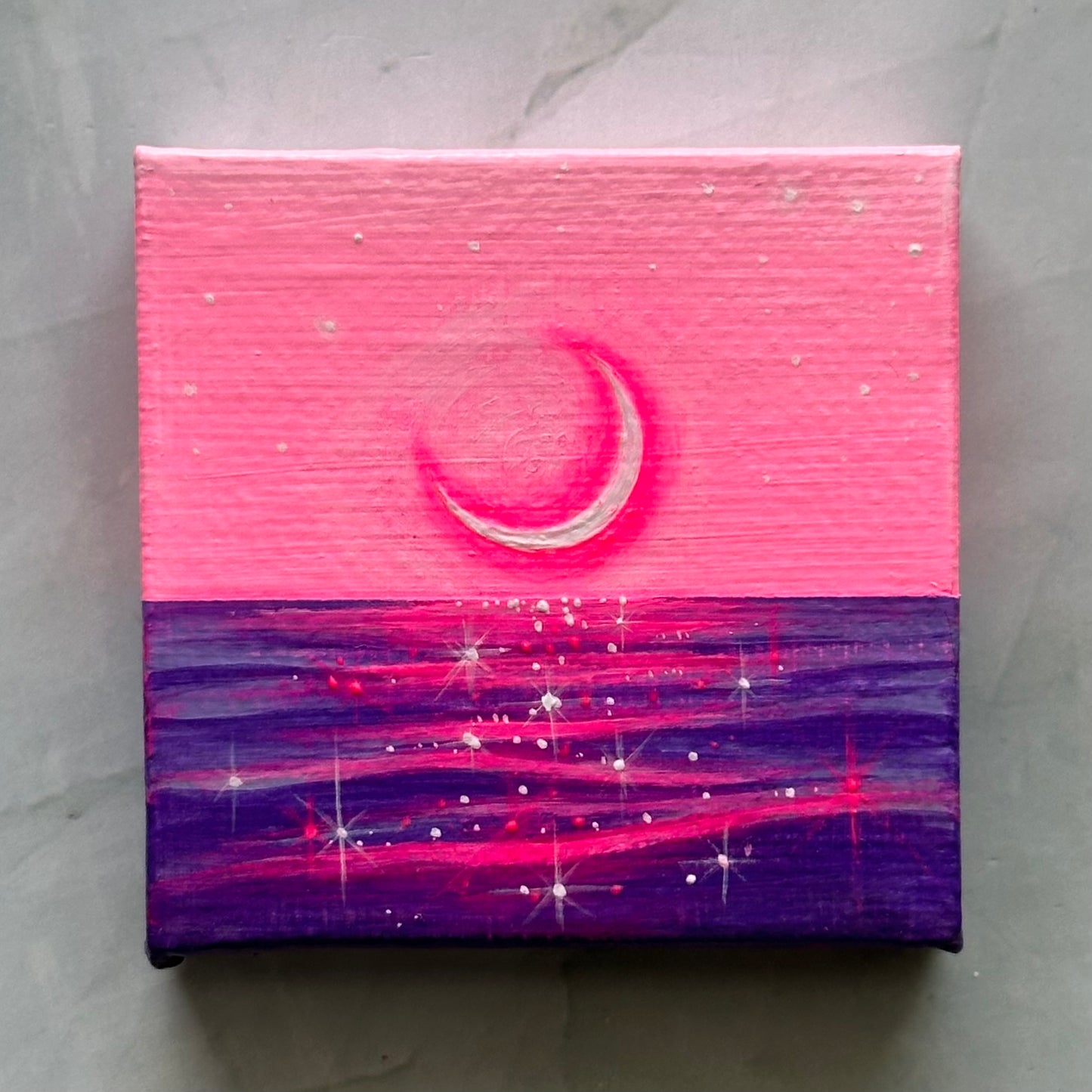 mini dreamy moon & sea with easel