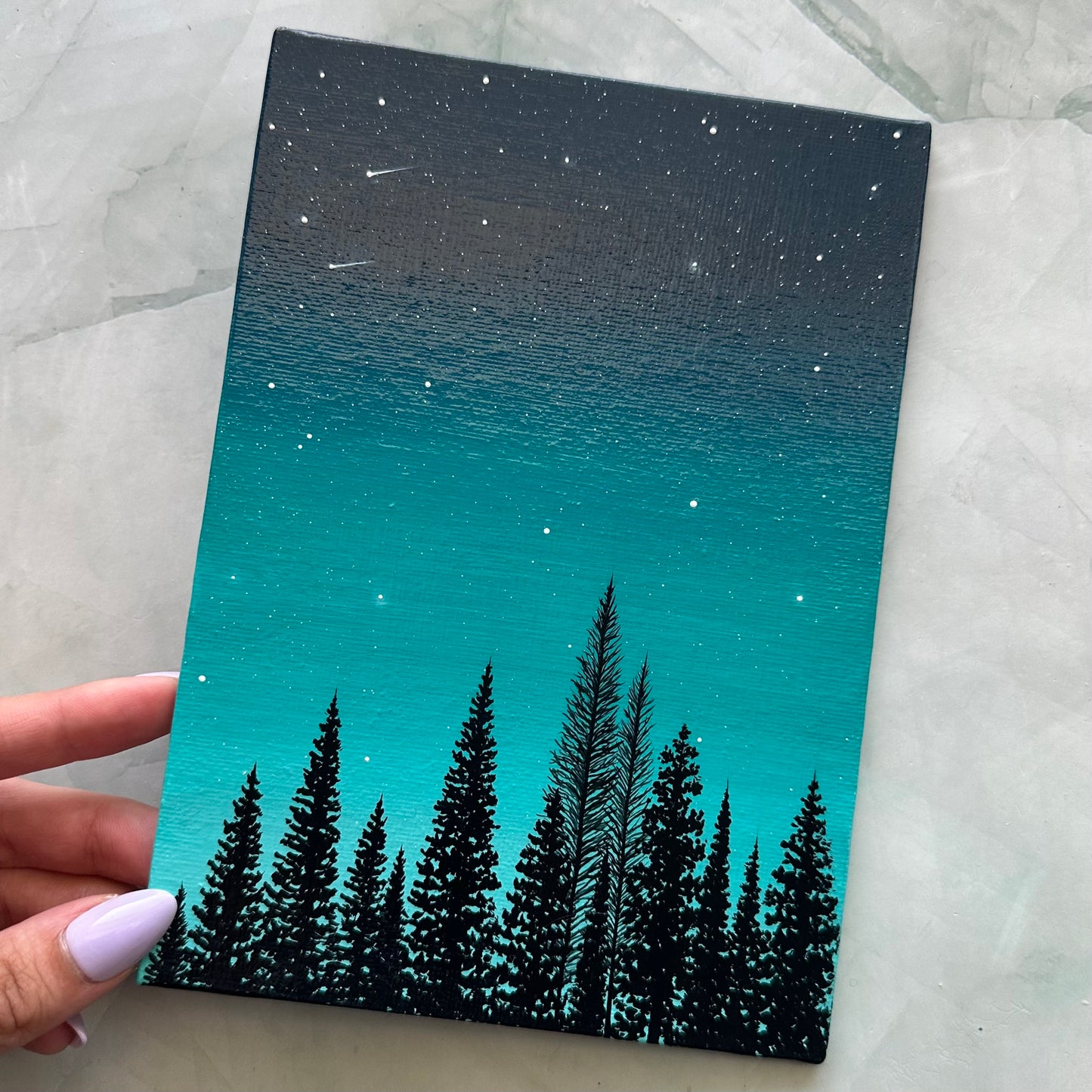 beneath the aqua sky