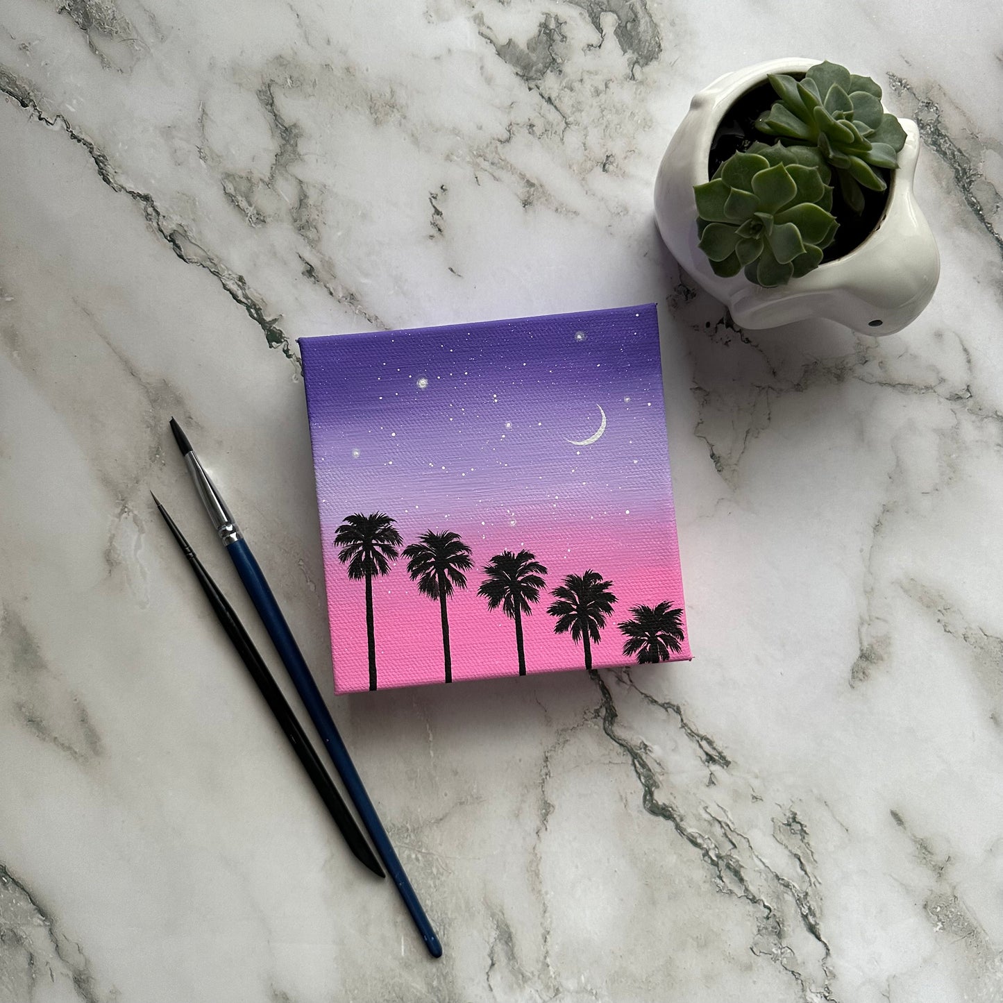 pretty palms at sunset