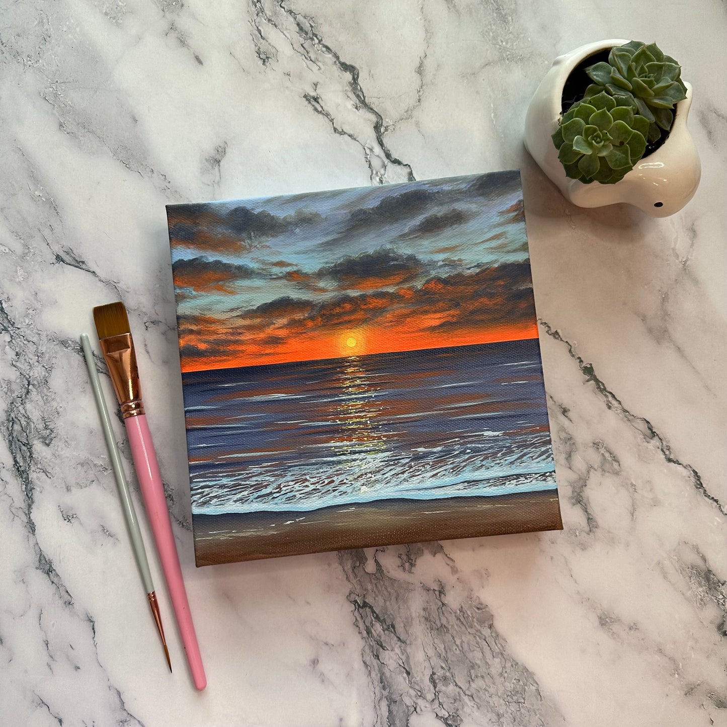orange seascape sunset