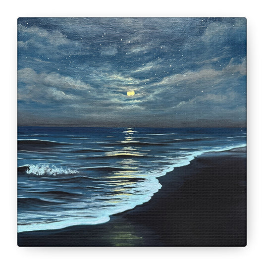 shimmering moonlit seascape - art print