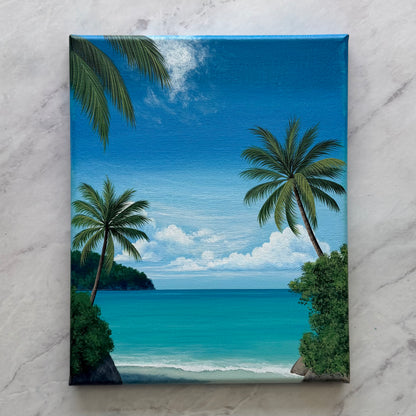 beneath the palms