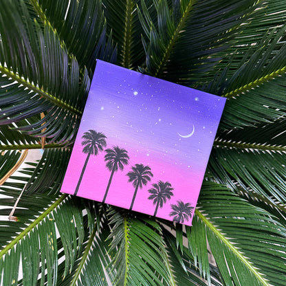 pretty palms at sunset