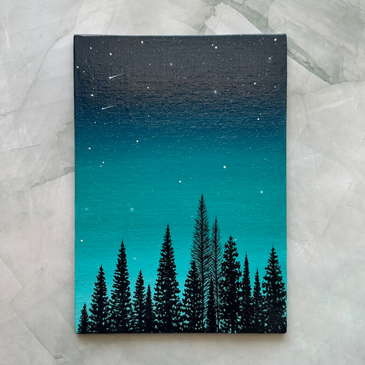 beneath the aqua sky
