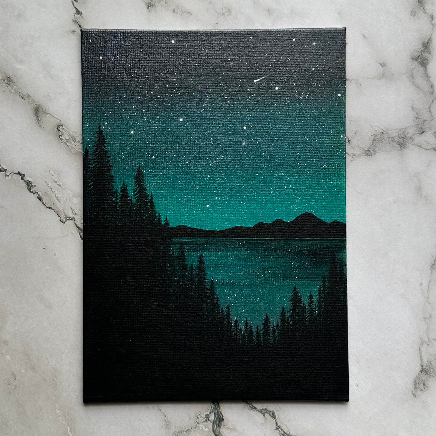 glistening night sky