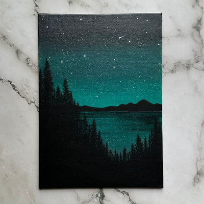 glistening night sky
