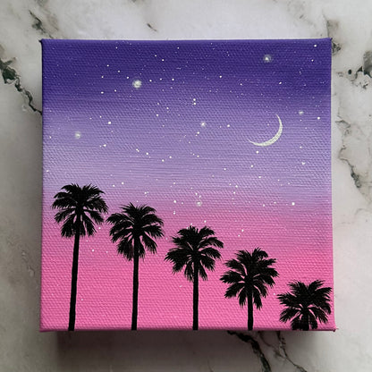 pretty palms at sunset