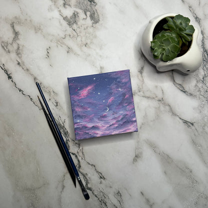 dreamy clouds and stars