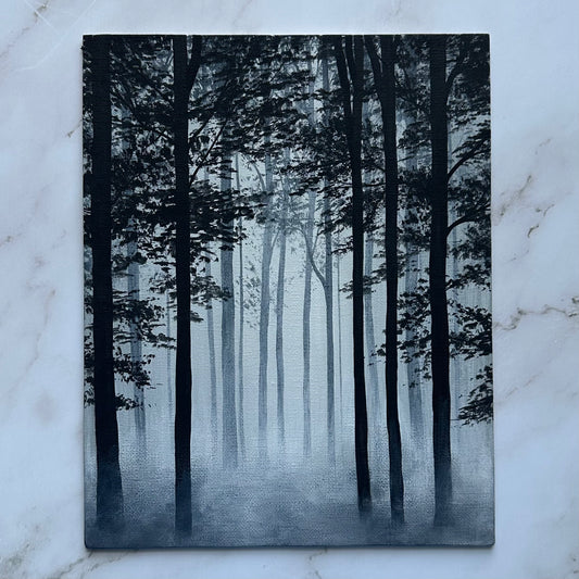 misty woods