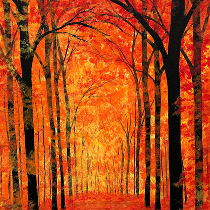 vibrant fall forest