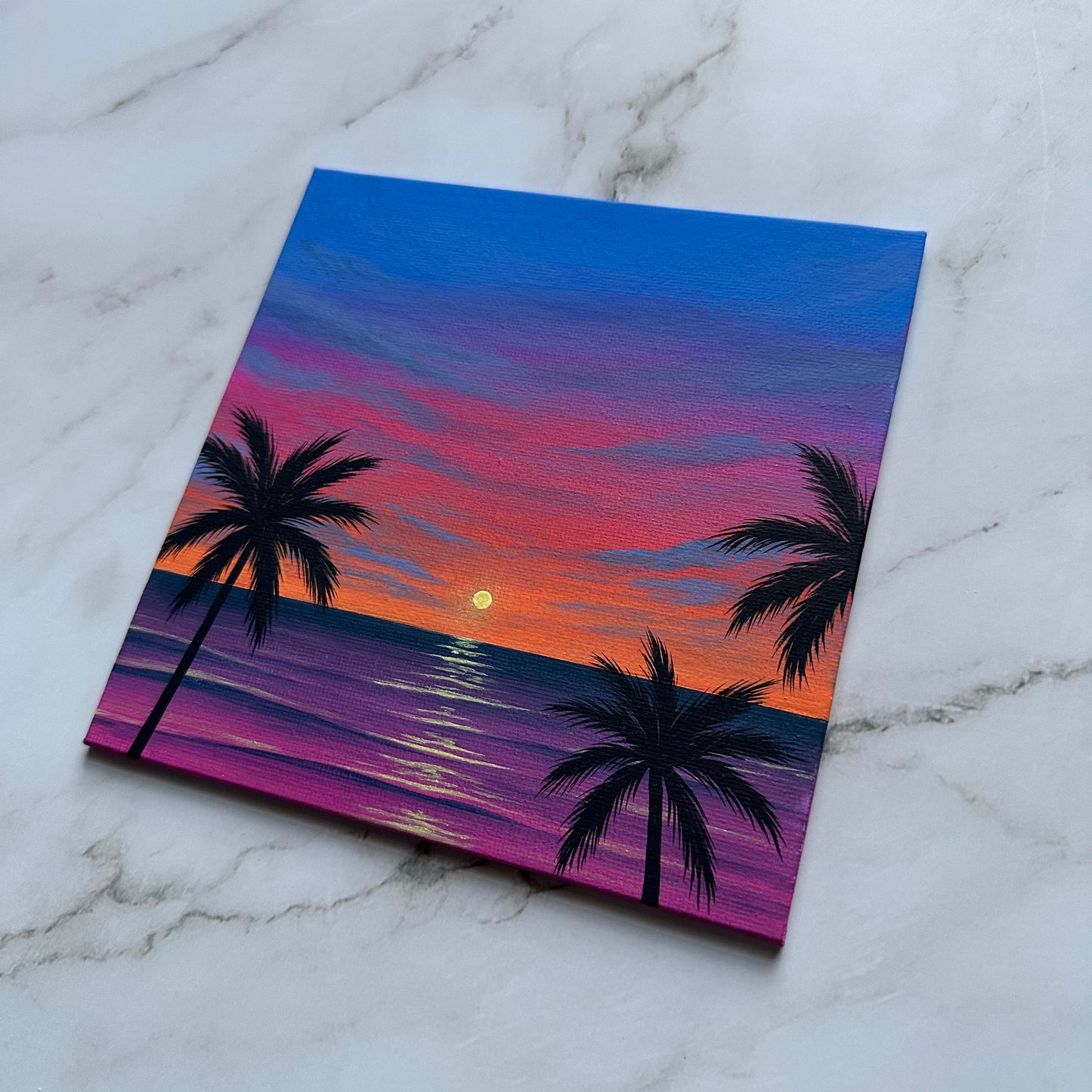 shimmery beach sunset