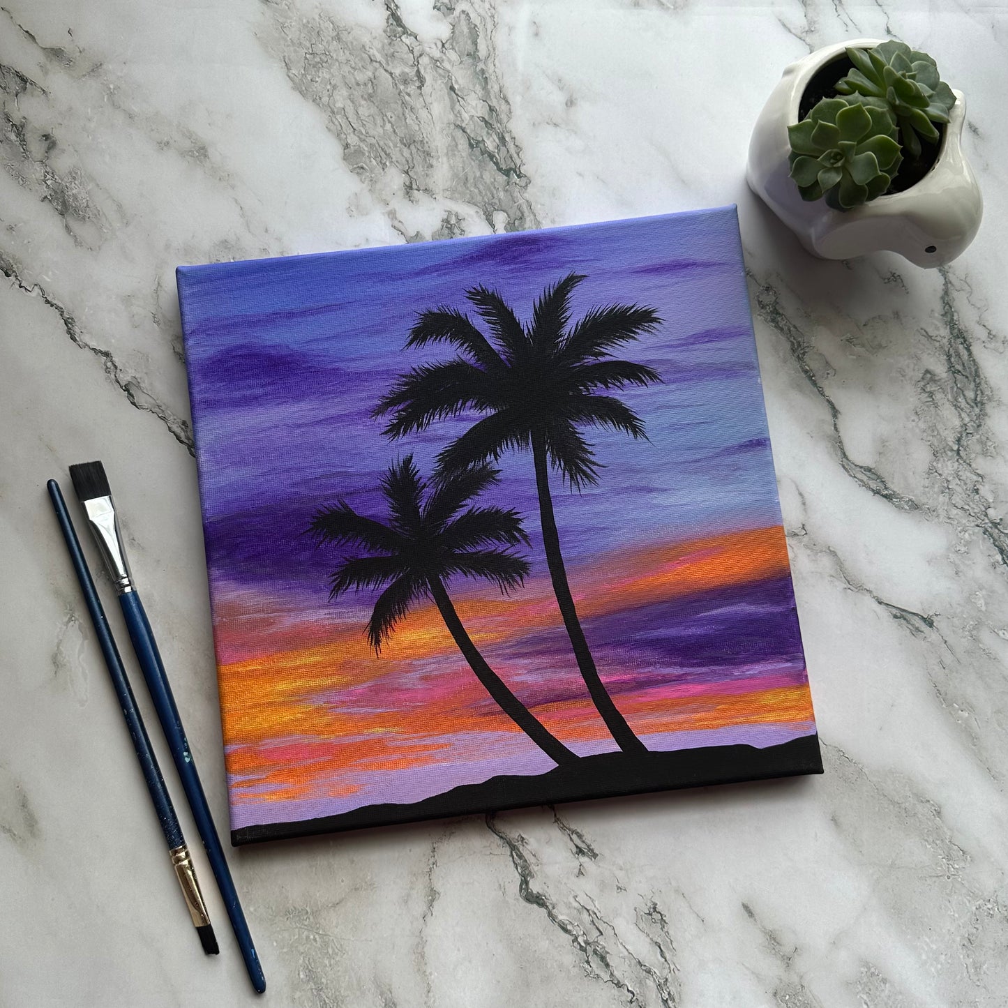 palm tree sunset