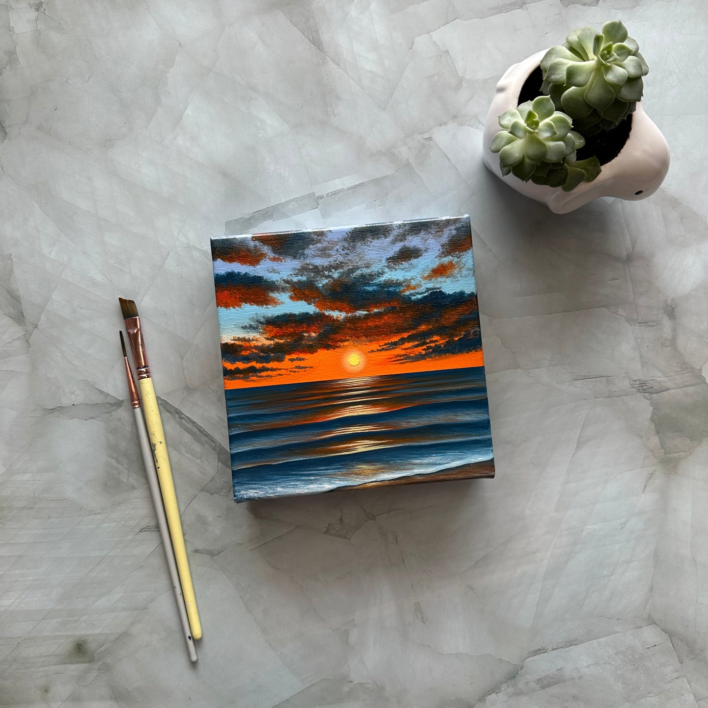 ocean in orange