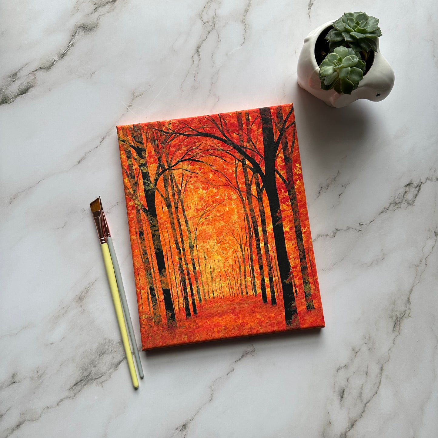 vibrant fall forest