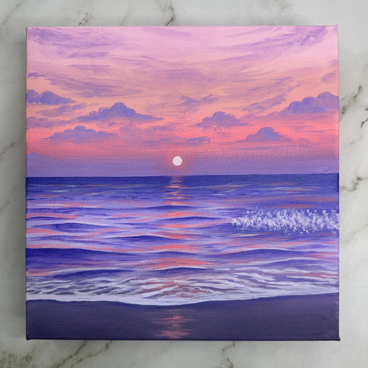dreamy pink seascape