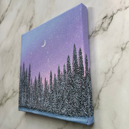 snowy pastel winterscape