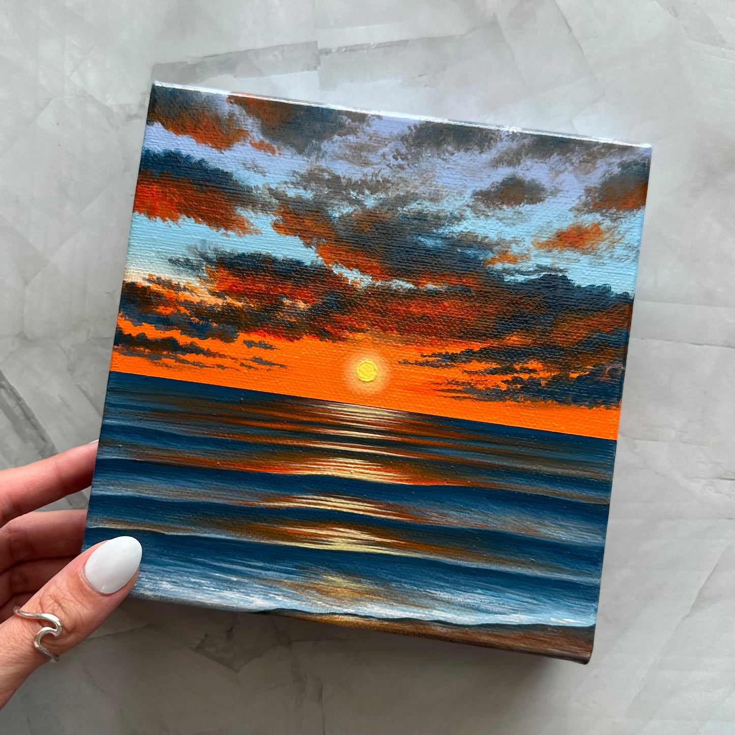 ocean in orange