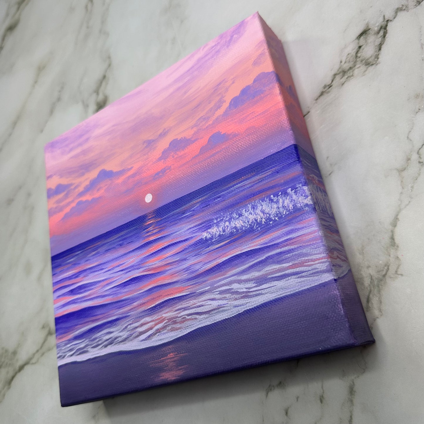 dreamy pink seascape