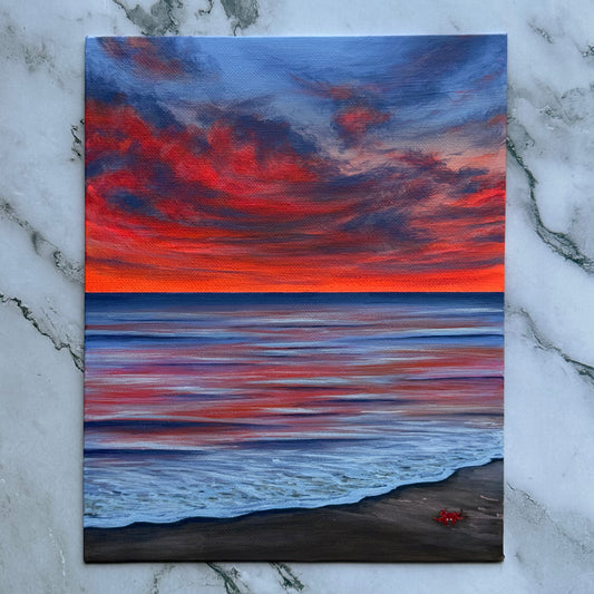 orange ocean sunset