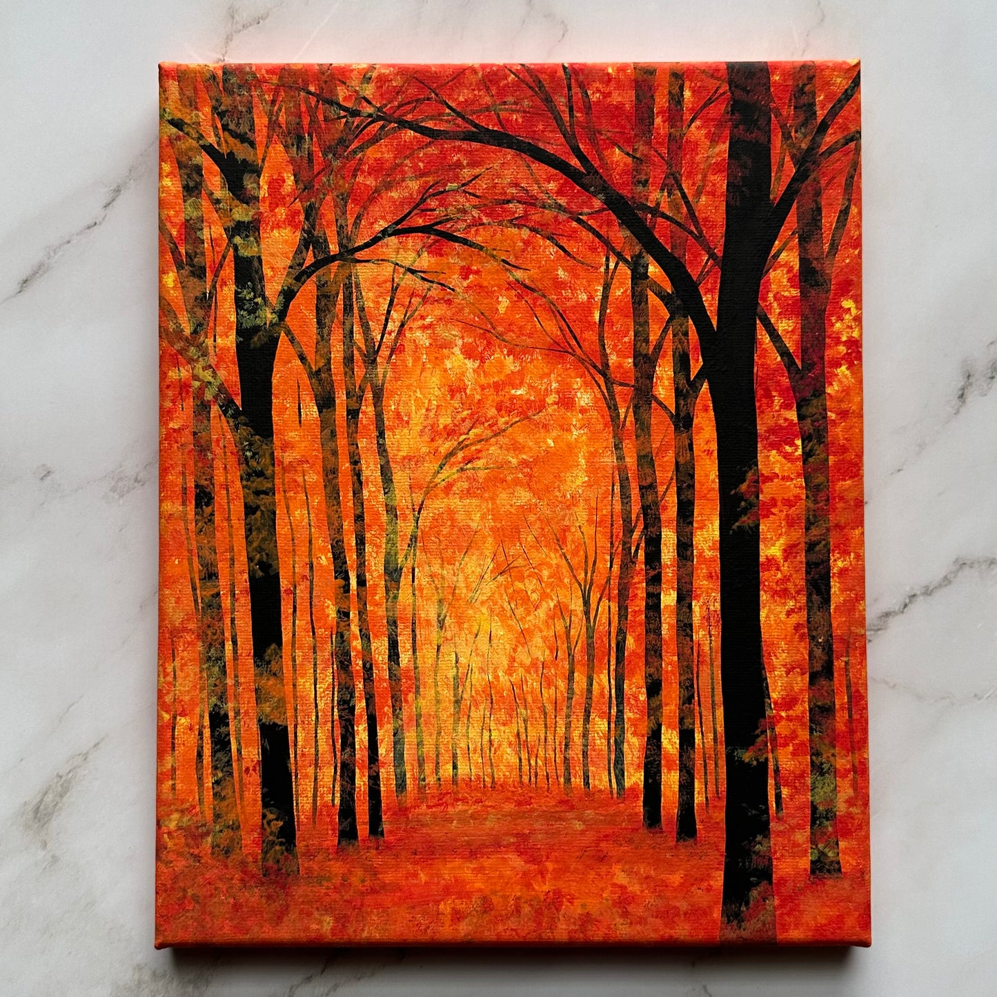 vibrant fall forest