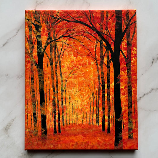 vibrant fall forest