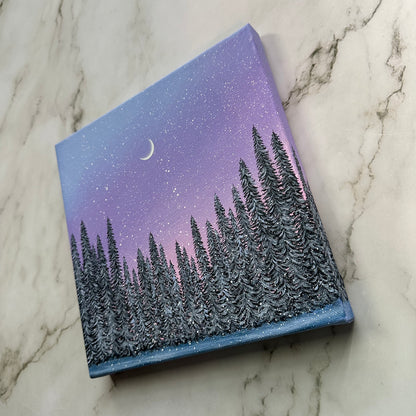 snowy pastel winterscape