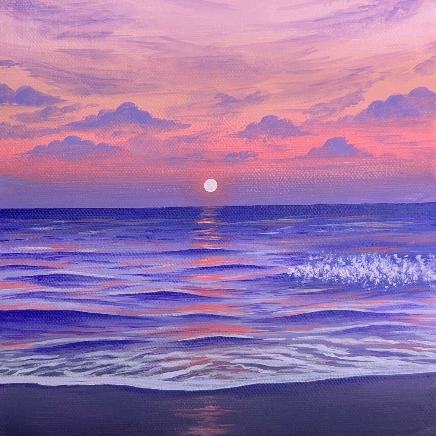 dreamy pink seascape