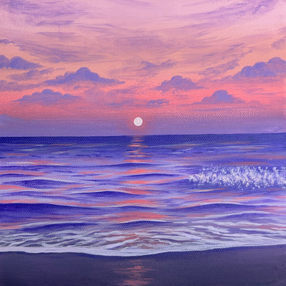 dreamy pink seascape