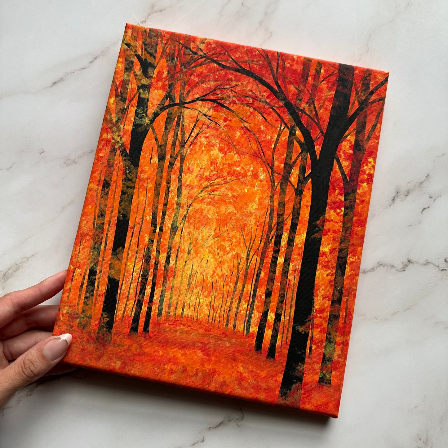 vibrant fall forest