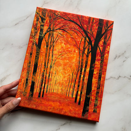 vibrant fall forest