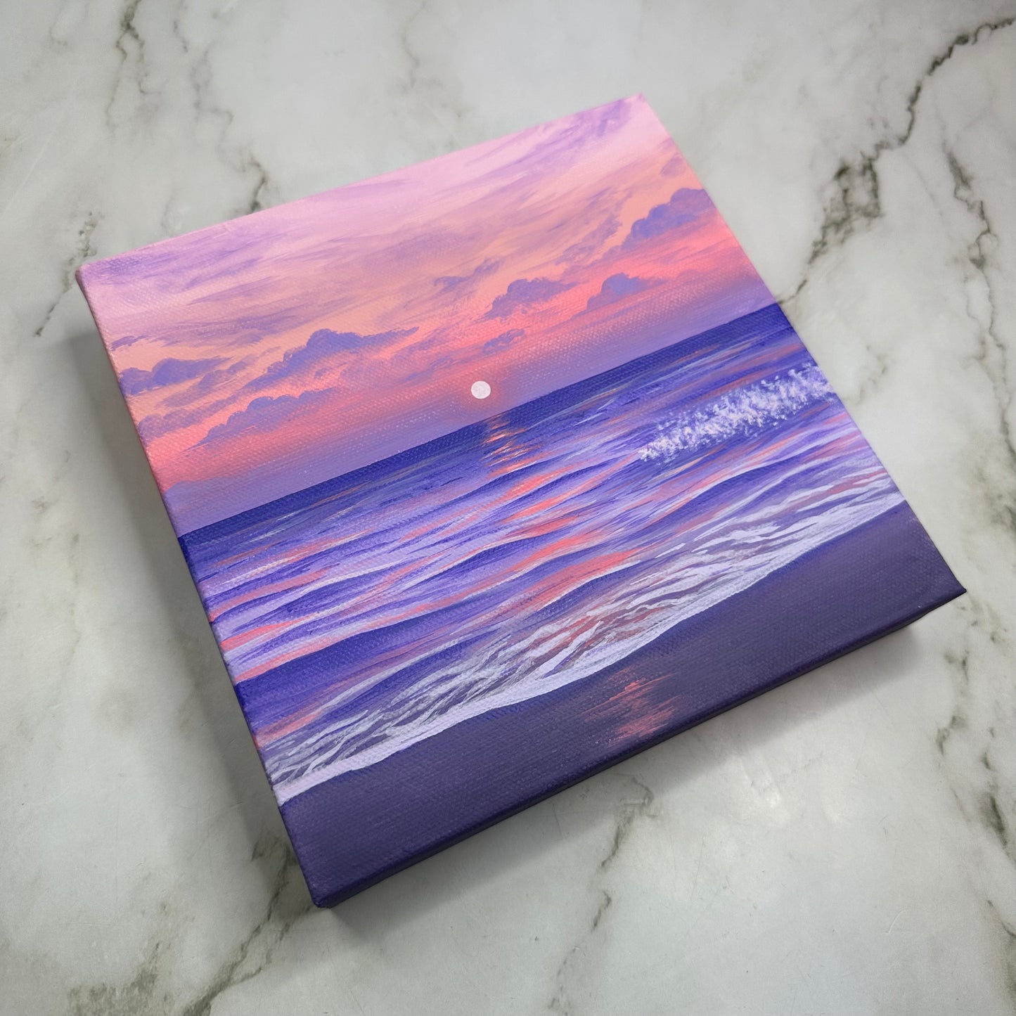dreamy pink seascape