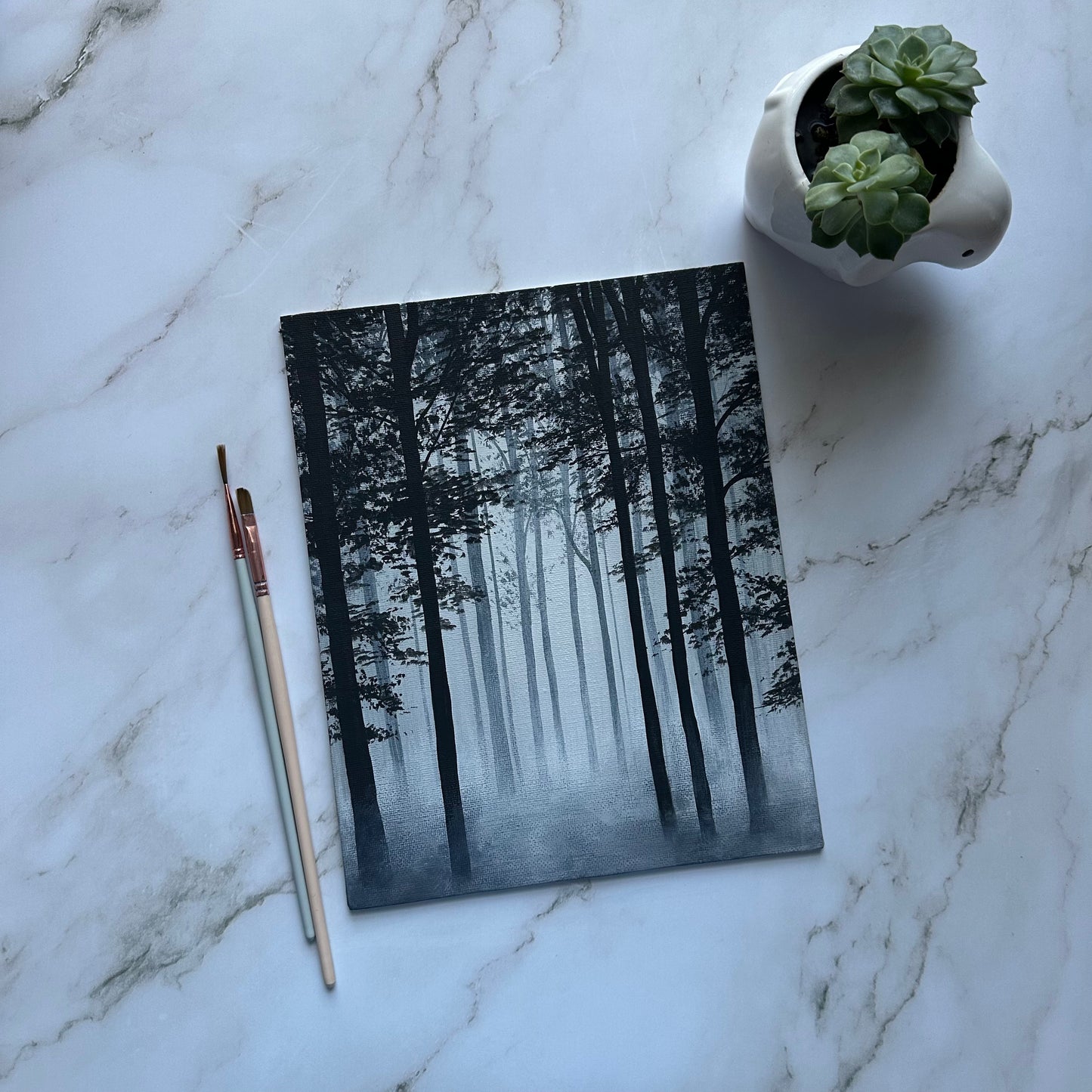 misty woods