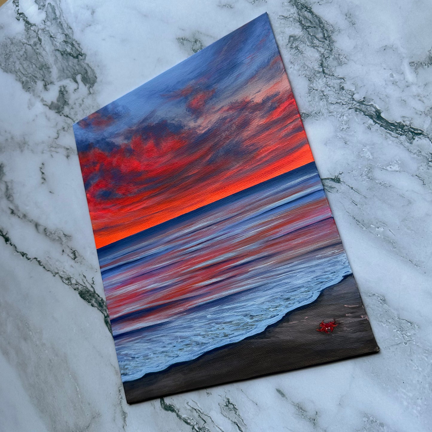 orange ocean sunset