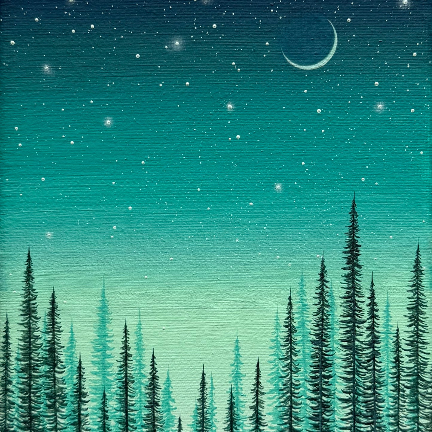 held by a mint sky