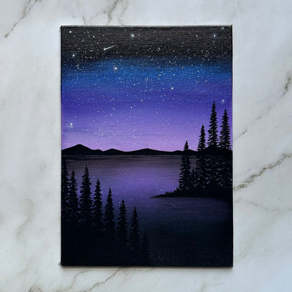 beneath the violet glow