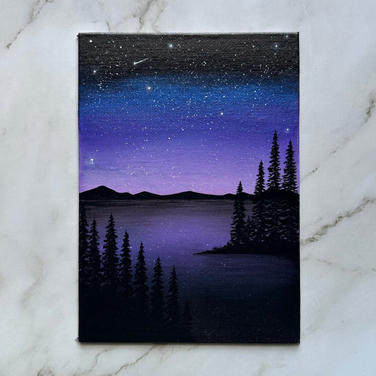 beneath the violet glow
