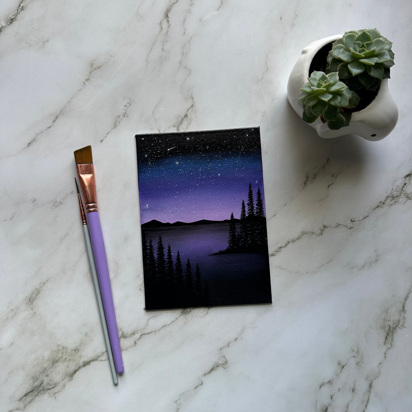 beneath the violet glow