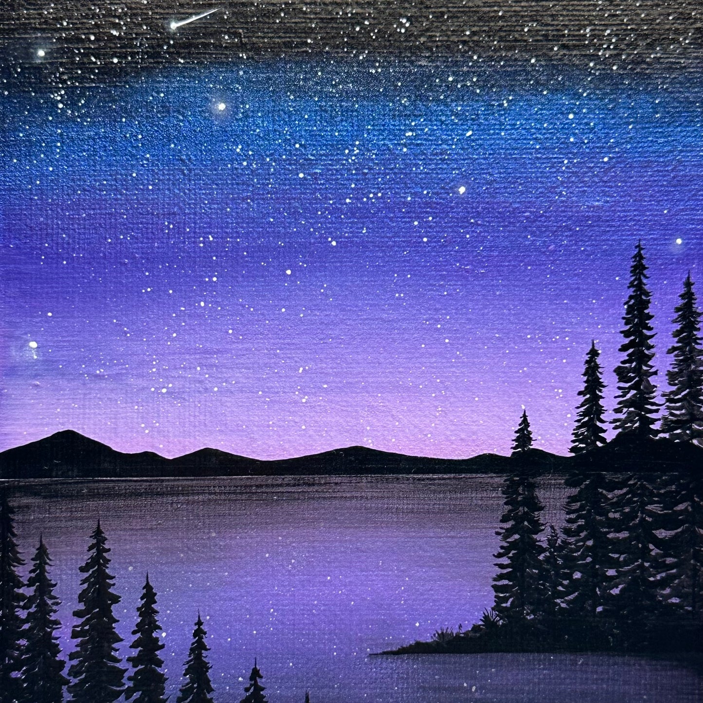 beneath the violet glow